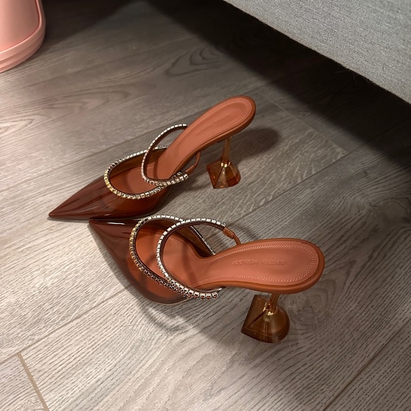 Amina Muaddi Glass Mules - Picture 5 of 6